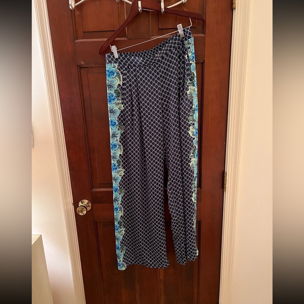 Black and Blue Patterned Pants